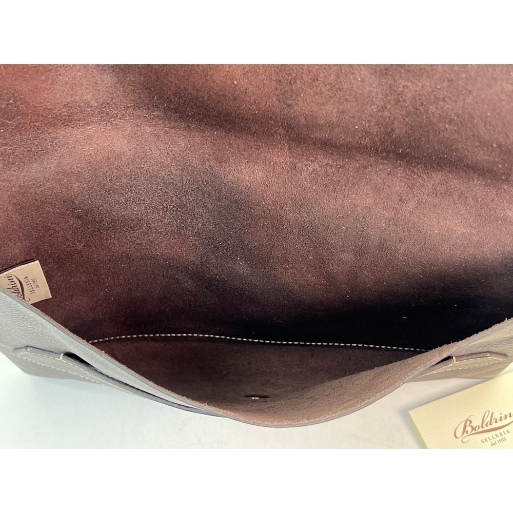 Boldrini Selleria Genuine Leather Clutch Made in Italy Brown Envelope‎ Bag - Picture 13 of 13